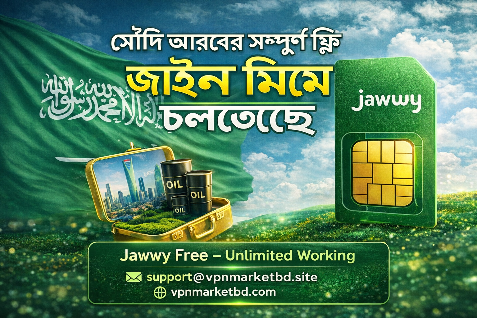Jawwy Free ইন্টারনেট প্যাকেজ সেটআপ গাইড VPN Market BD